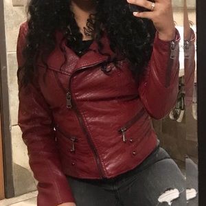 Wine Leather Jacket